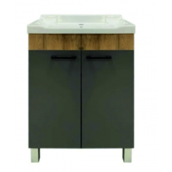 Тумба под раковину Neo Breeze 60 (NEBreeze6002DFBel/Der) (БЕЗ РАКОВИНЫ) дерево