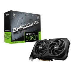 Видеокарта MSI GeForce RTX 5060 Ti SHADOW 2X PLUS (RTX 5060 Ti 16G SHADOW 2X PLUS) 16 Гб черный