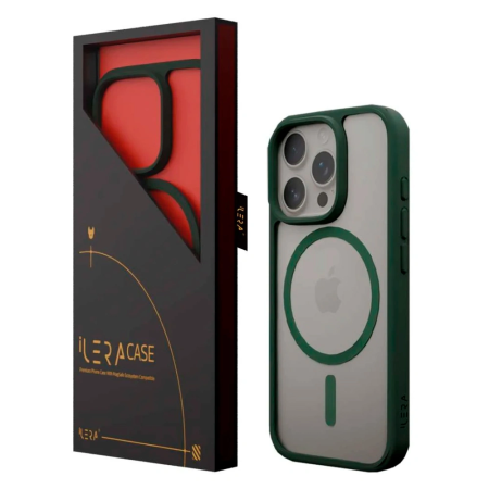 Чехол iLera для iPhone 16 Pro Max ILGCACLCADG16PRMX темно-зеленый