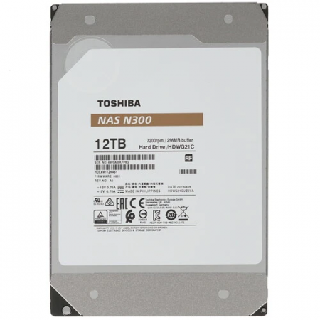 12 ТБ Жесткий диск Toshiba N300 (HDWG21CUZSVA) серый