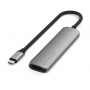 Адаптер SATECHI 4-in-1 USB-C Slim Multiport Adapter 4K темно-серый Адаптер SATECHI 4-in-1 USB-C Slim Multiport Adapter 4K темно-серый