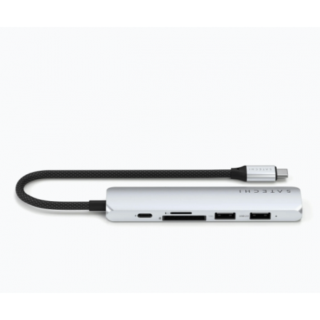 Адаптер SATECHI 6-in-1 USB-C Slim Multiport Adapter серый Адаптер SATECHI 6-in-1 USB-C Slim Multiport Adapter серый
