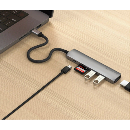 Адаптер SATECHI 6-in-1 USB-C Slim Multiport Adapter темно-серый