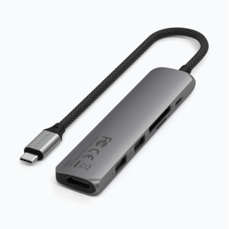 Адаптер SATECHI 6-in-1 USB-C Slim Multiport Adapter темно-серый