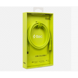 Кабель USB-C - USB-C ttec Neon Cable (2DK59NT) 120см желтый