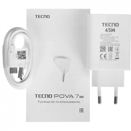 Мобильный телефон TECNO POVA 7 5G 256 Гб (LJ7) серебристый