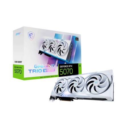 Видеокарта MSI GeForce RTX 5070 GAMING TRIO WHITE (RTX 5070 12G GAMING TRIO WHITE) 12 Гб белый