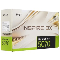 Видеокарта MSI GeForce RTX 5070 INSPIRE 3X OC (RTX 5070 12G INSPIRE 3X OC) 12 Гб золотистый