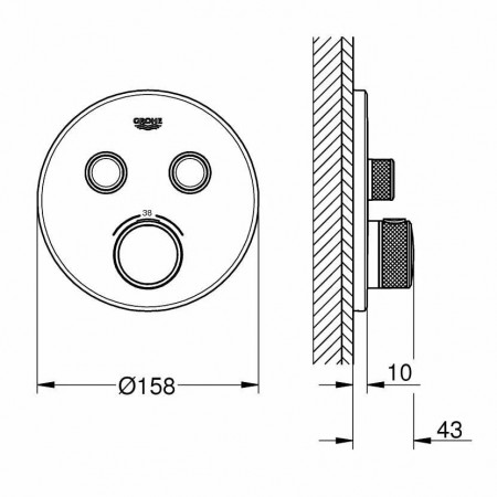 Термостат Grohe Grohtherm SmartControl 29119000 хром