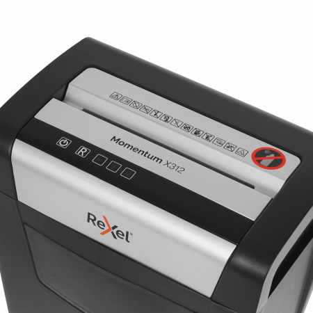Шредер Rexel Momentum X312 черно-серебристый