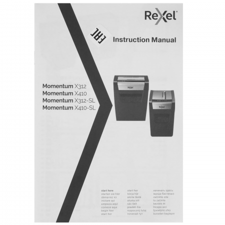 Шредер Rexel Momentum X312 черно-серебристый