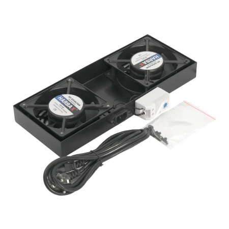 Вентилятор шкафной Pixietech PXT-10-SHELF-2FAN черный