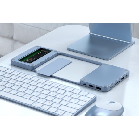 Док-станция Satechi USB-C Slim Dock for 24” iMac голубой