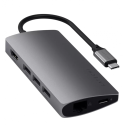 Адаптер Satechi Type-C Multi-Port Adapter 4K with Ethernet V2 серебрянный
