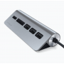 Адаптер SATECHI Type-C Aluminum USB 3.0 Hub & Card Reader серый Адаптер SATECHI Type-C Aluminum USB 3.0 Hub & Card Reader серый