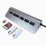 Адаптер SATECHI Type-C Aluminum USB 3.0 Hub & Card Reader серый Адаптер SATECHI Type-C Aluminum USB 3.0 Hub & Card Reader серый