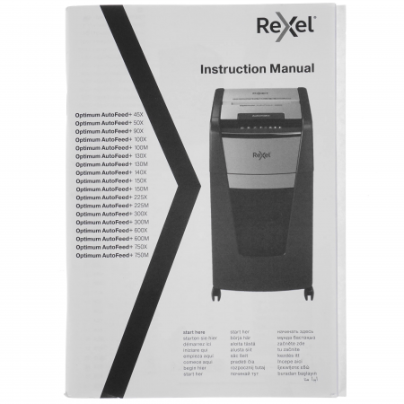 Шредер Rexel Optimum AutoFeed+ 50X черно-серый