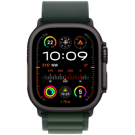 Смарт-часы Apple Watch Ultra 2 2024 GPS (MX4Q3GK/A) черный (1 ремешок) 49 мм