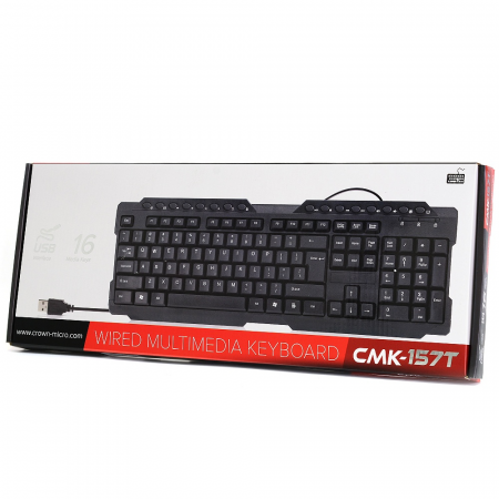 Клавиатура проводная Crown CMK-157T черный