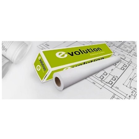 Бумага Evolution PPC DRAFT 75 A2 0.420x175 (475L90237M) белый рулон