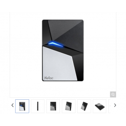 120Gb Внешний SSD диск Netac Z7S (NT01Z7S-120G-32BK) черный