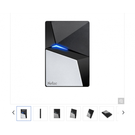 120Gb Внешний SSD диск Netac Z7S (NT01Z7S-120G-32BK) черный