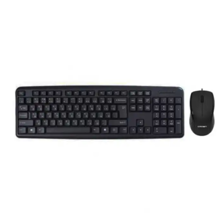 Клавиатура + мышь проводная CROWN CMMK-856 черный