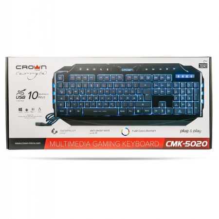 Клавиатура проводная Crown CMK-5020 черный