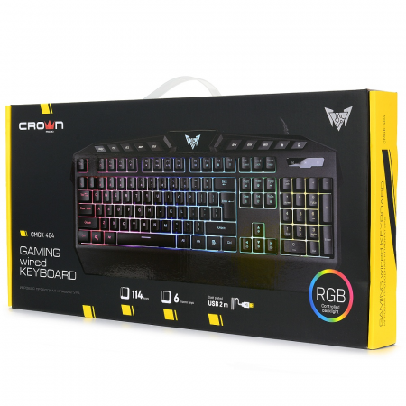 Клавиатура проводная Crown CMGK-404 черный