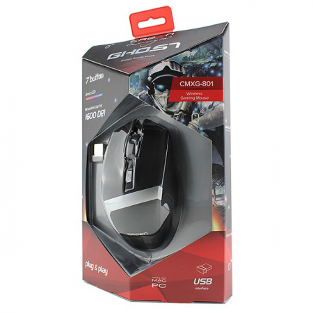 Мышь беспроводная Crown CMXG-801 черный