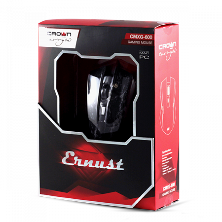 Мышь проводная Crown CMXG-600 черный