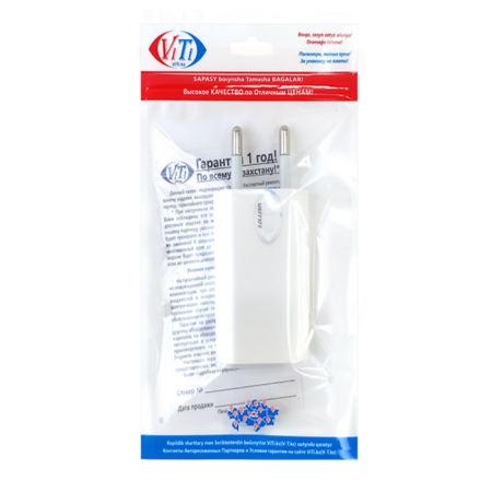 Сетевое зарядное устройство ViTi USB1A (VT-1499) белый