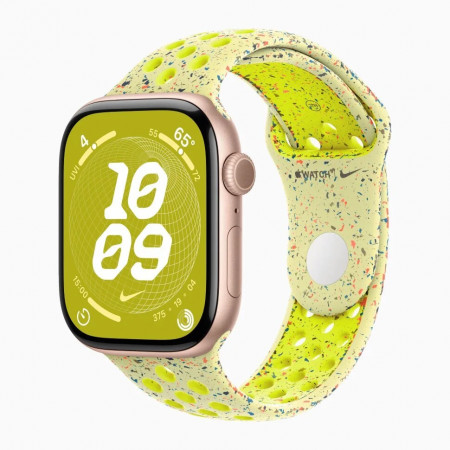 Ремешок Apple Watch Nike Sport Band (MXU73ZM/A) 46 mm S/M желтый