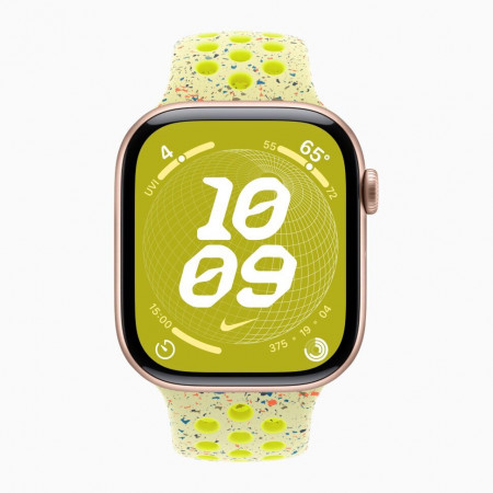 Ремешок Apple Watch Nike Sport Band (MXU73ZM/A) 46 mm S/M желтый