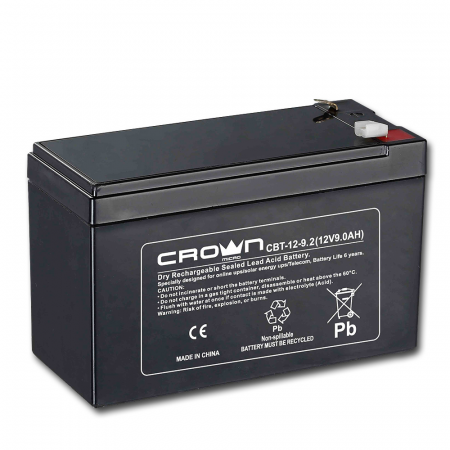 Аккумуляторная батарея для ИБП CROWN CBT-12-9.2 черный