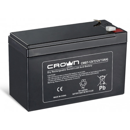 Аккумуляторная батарея для ИБП CROWN CBT-12-7.2 черный