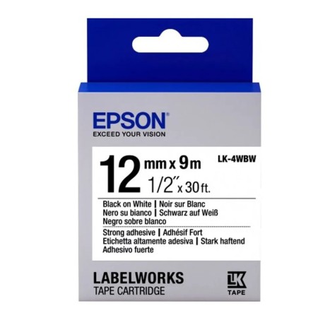 Лента повышенной прочности Epson LK-4WBW (C53S654016) белый