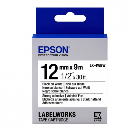 Лента повышенной прочности Epson LK-4WBW (C53S654016) белый