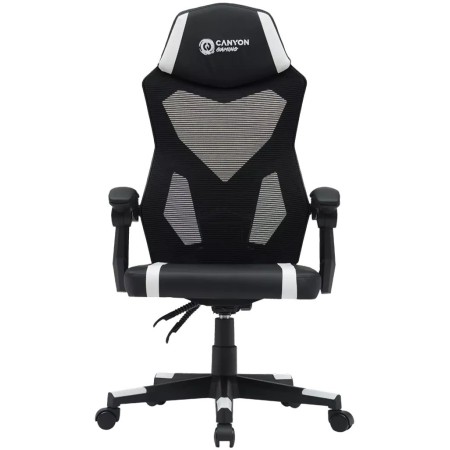 Кресло игровое Canyon Flow MCH01 (CNE-MCH01W) черно-белый