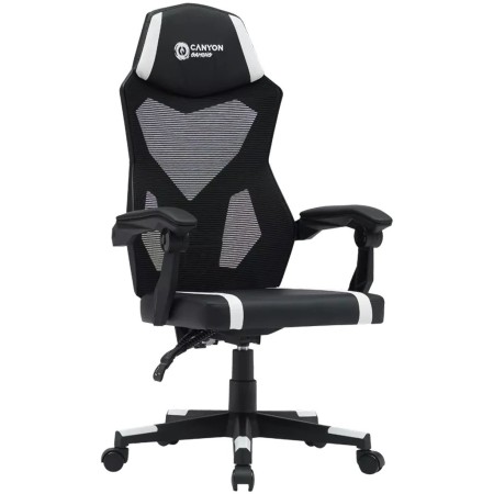 Кресло игровое Canyon Flow MCH01 (CNE-MCH01W) черно-белый