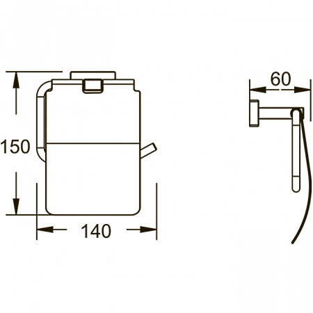 Держатель туалетной бумаги Shevanik SG5605T оружейная сталь
