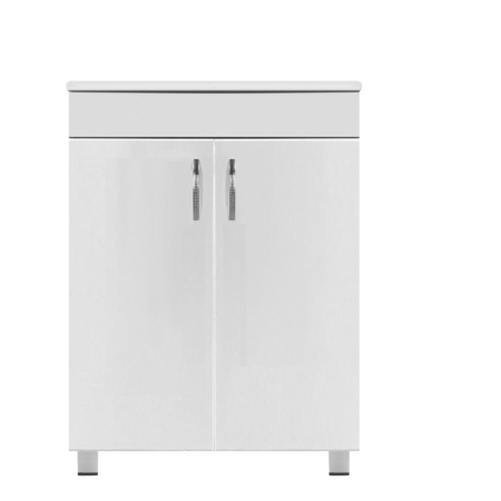 Тумба под раковину Орбита-4 Standart Breeze 60 (STBreeze6002DFBel) (БЕЗ РАКОВИНЫ) белый