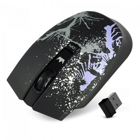 Мышь беспроводная Crown CMM-930W черный
