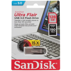 128 ГБ USB Флеш-накопитель SanDisk Ultra Flair (SDCZ73-128G-G46B) голубой