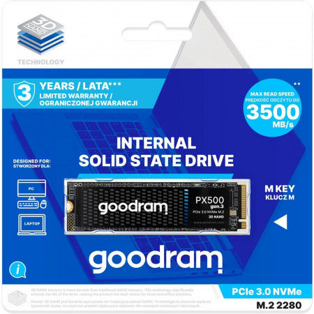 1 TB SSD диск GOODRAM PX500 GEN.3 (SSDPR-PX500-01T-80-G3) черный