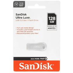 128 ГБ USB Флеш-накопитель SanDisk Ultra Luxe (SDCZ74-128G-G46) серебристый