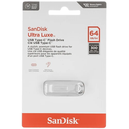 64 ГБ USB Флеш-накопитель SanDisk Ultra Luxe (SDCZ75-064G-G46) серебристый