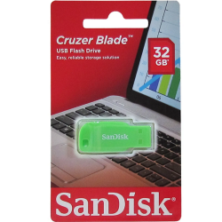 32 ГБ USB Флеш-накопитель SanDisk Cruzer Blade (SDCZ50C-032G-B35GE) зеленый