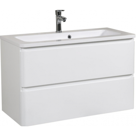 Тумба под раковину AQUARODOS "Акцент" 80 (M-AKCENT-80-KN-WHITE-GLOSS) белый