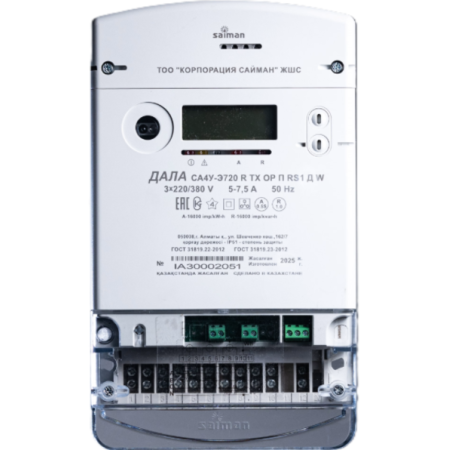 Счетчик электроэнергии Saiman ДАЛА СА4У-Э720 R ТХ ОP (P) П RS1 белый